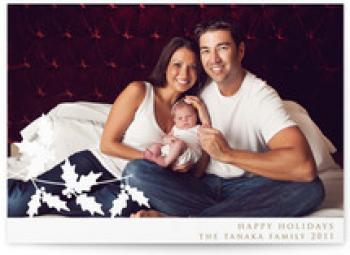 holly branch Holiday Photo Cards