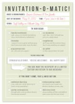 Invitation-O-Matic by Erin Pescetto