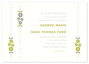 Modern Vines Wedding Invitations