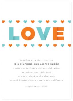modern love Wedding Invitations