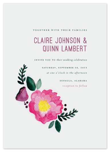 wedding invitations - Flowery