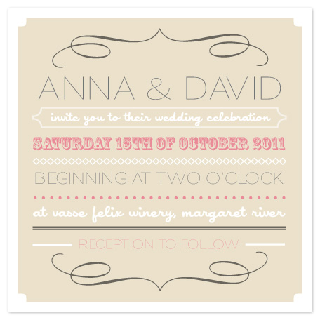 wedding invitations - Classic Typography by KCB Design