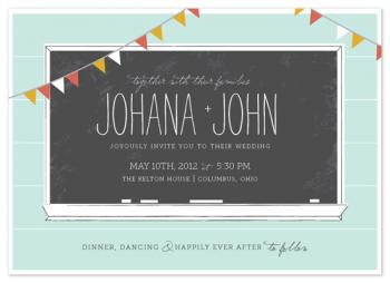 Chalkboard Love Wedding Invitations