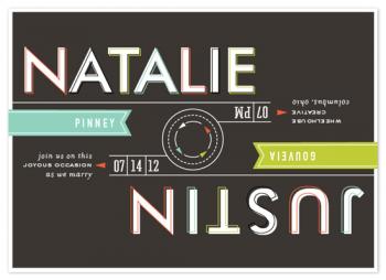 You Spin Me Round Wedding Invitations