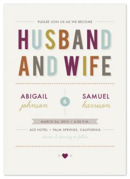 Husband and Wife Wedding Invitations