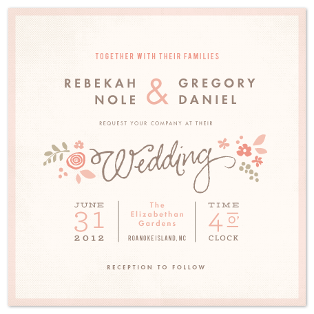 wedding invitations - pink blossoms by Jennifer Wick
