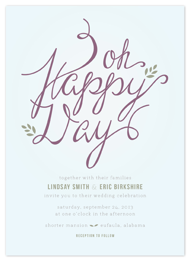 wedding invitations - Happy Day
