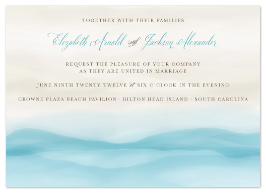 Cerulean + Sand Wedding Invitations