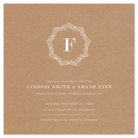 wedding invitations - Brown Bag
