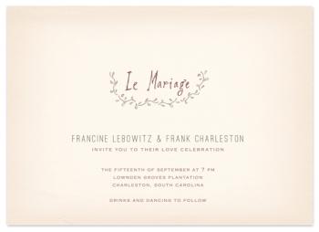 le mariage Wedding Invitations