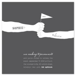 permanent ink Wedding Invitations