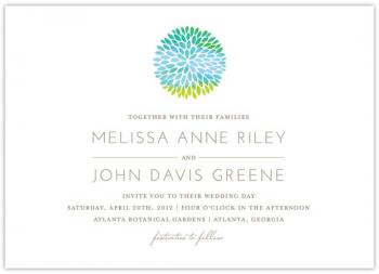 A Simple Splash of Color Wedding Invitations