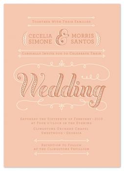 Peaches & Cream Wedding Invitations