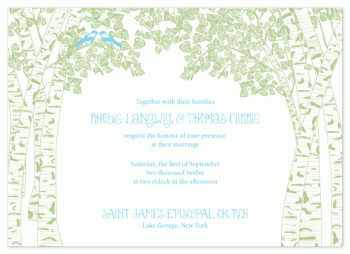 Birch Birds Wedding Invitations