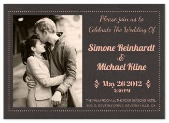 Classic Chocolate Wedding Invitations