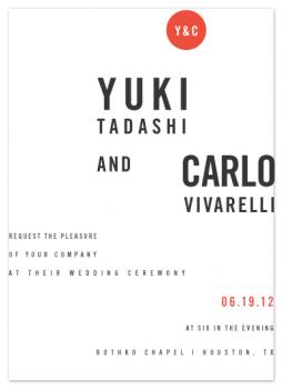 Abstract Wedding Invitations