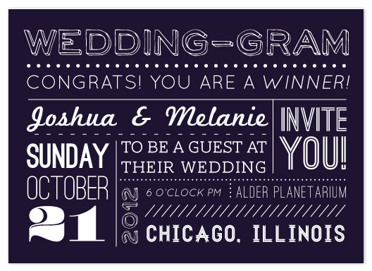 wedding invitations - WeddingGram by Elaine Stephenson