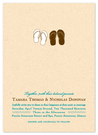 wedding invitations - Walk On The Beach