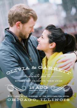 Vintage Swash Wedding Invitations