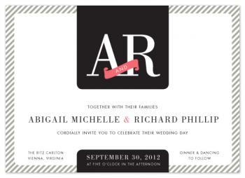 Elegant Monogram Wedding Invitations