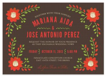 Mexican Ties Wedding Invitations
