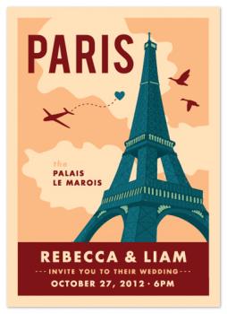 Bonjour Paris Wedding Invitations