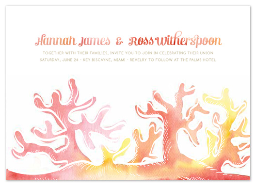 wedding invitations - Coral Beach