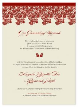 Om Ganashay Wedding Invitations
