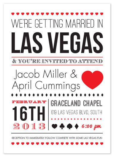 wedding invitations - Vegas Type by Elaine Stephenson