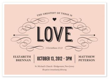 The Greatest of These Wedding Invitations