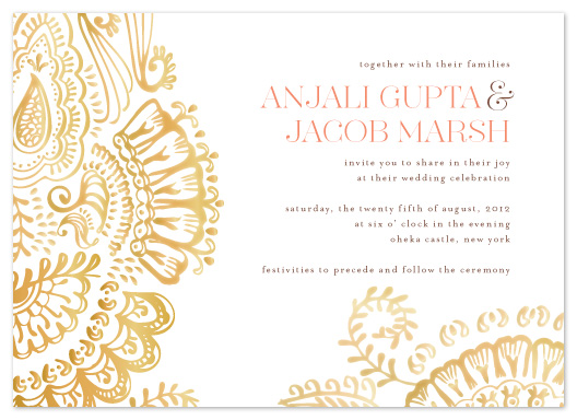 wedding invitations - Modern Mehndi by Laura Condouris