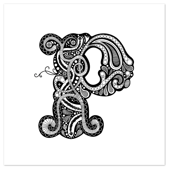 art prints - Whimsical P by Jennifer Pace