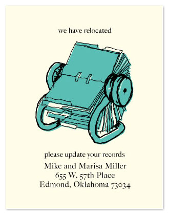 moving announcements - Rolodex Scribble by Anna Elder