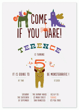 come if you dare Party Invitations