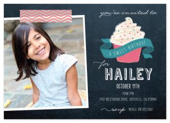Sweet Chalk Drawing Party Invitations