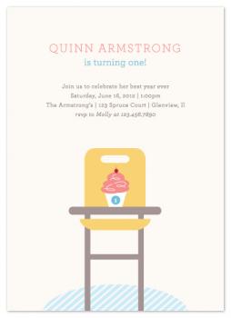 First Cupcake Party Invitations