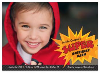 Bam! Pow! Splat! Party Invitations