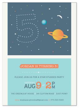 Star-Studded Birthday Party Invitations