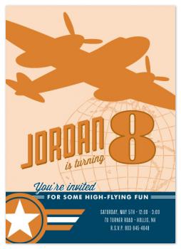 Vintage Aviation Party Invitations