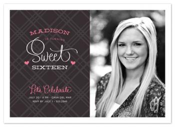 sixteen couture Party Invitations
