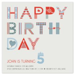 Birthday letters Party Invitations