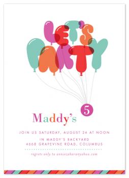 Please Don't Pop Party Invitations