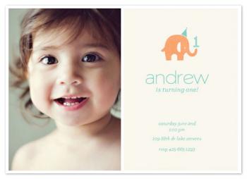 Simple Elephant Party Invitations