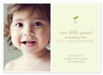 Sprout Party Invitations