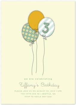 Balloon Trio Party Invitations