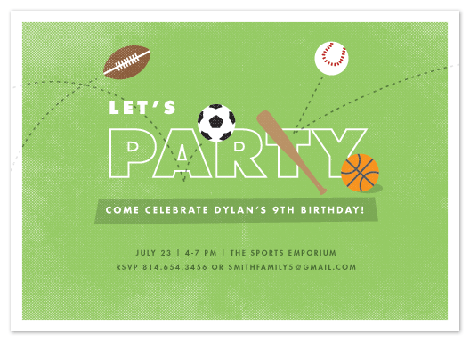 party invitations - The All-star by Jennifer Wick