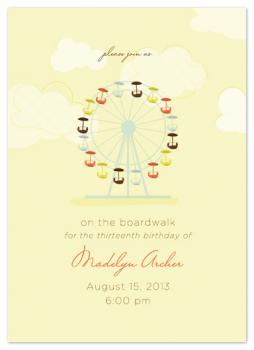 Ferris Wheel Fun Party Invitations