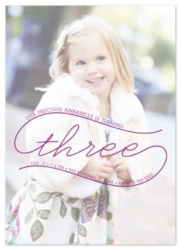 Precious Three Party Invitations