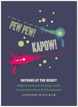 Laser Extravaganza Party Invitations