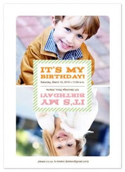 Upside Down Twins Party Invitations
